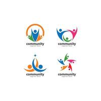 Adoptions- und Community-Care-Logo-Vorlagenvektor vektor