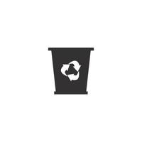 Papierkorb-Logo-Symbol-Vektorvorlage vektor