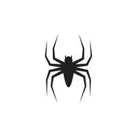 schwarz Spinne Logo Vorlage Vektor Symbol Illustration