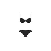 Bikini Unterwäsche oder Badeanzug Vektor Symbol Illustration