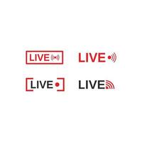 Vektor-Set von Live-Streaming-Symbol Multimedia-Logo vektor