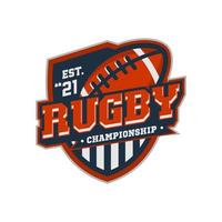 rugby sport team logotyp illustration vektor