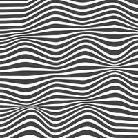 einfach schwarz Weiß Welle Art Muster. vektor