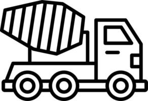 Mischer-LKW-Vektor-Symbol vektor