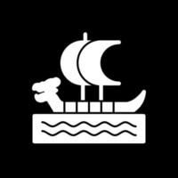 Wikingerschiff-Vektor-Icon-Design vektor