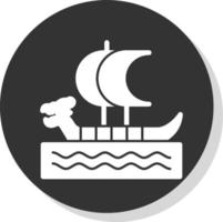 Wikingerschiff-Vektor-Icon-Design vektor