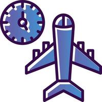 Flugzeiten-Vektor-Icon-Design vektor