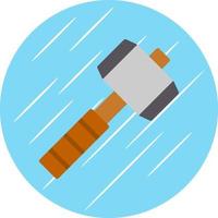 Thor-Hammer-Vektor-Icon-Design vektor