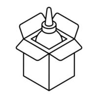 ett ikon design av dropper flaska vektor