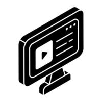 moderne Designikone des Webvideos vektor