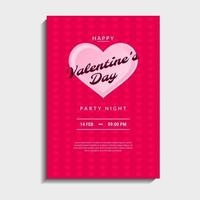 Valentinstag Partykarte vektor