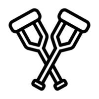 Krücken Symbol Design vektor