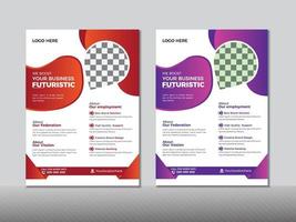 Geschäft Flyer Vorlage design.unternehmen Design, ordentlich und sauber Design, vektor