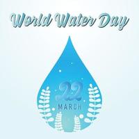 världens vattendagdesign vektor