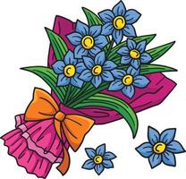 Frühling Blume Strauß Karikatur farbig Clip Art vektor