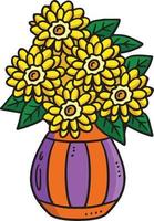 vår inlagd blomma tecknad serie färgad ClipArt vektor