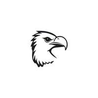 schwarz und Weiß einfach Logo mit ein charmant und süß Adler. vektor