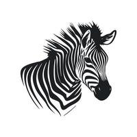 schwarz und Weiß unkompliziert Logo mit charmant Zebra vektor