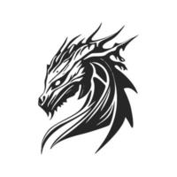 machen ein Fett gedruckt Erklärung mit unser auffällig schwarz und Weiß minimalistisch Drachen Logo. vektor