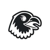 schwarz und Weiß Basic Logo mit ein charmant und süß Adler. vektor