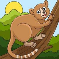 mus lemur djur- färgad tecknad serie illustration vektor