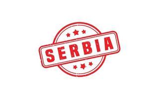 serbia stämpel sudd med grunge stil på vit bakgrund vektor