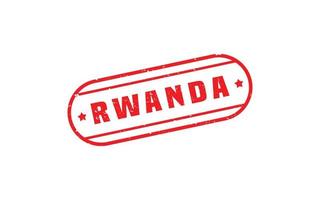 Ruanda Briefmarke Gummi mit Grunge Stil auf Weiß Hintergrund vektor