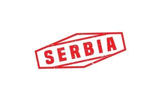 serbia stämpel sudd med grunge stil på vit bakgrund vektor