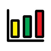 Balkendiagramm-Symbollinie isoliert auf weißem Hintergrund. schwarzes, flaches, dünnes Symbol im modernen Umrissstil. Lineares Symbol und bearbeitbarer Strich. einfache und pixelgenaue strichvektorillustration. vektor