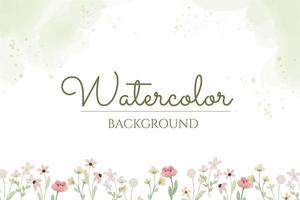 Aquarell winzig wild Blume botanisch Banner Hintergrund vektor