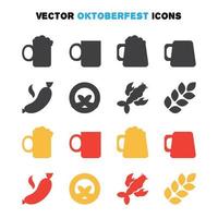 oktoberfest icons set vektor