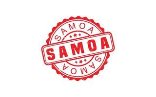 Samoa Briefmarke Gummi mit Grunge Stil auf Weiß Hintergrund vektor