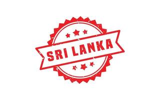 sri Lanka Briefmarke Gummi mit Grunge Stil auf Weiß Hintergrund vektor