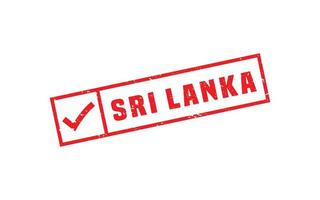 sri Lanka Briefmarke Gummi mit Grunge Stil auf Weiß Hintergrund vektor