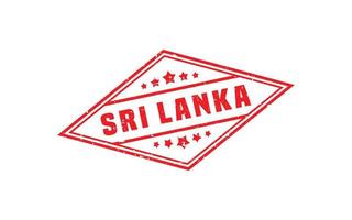 sri Lanka Briefmarke Gummi mit Grunge Stil auf Weiß Hintergrund vektor