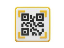 qr Code 3d Illustration Vektor Element transparent