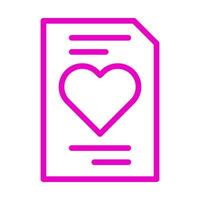 Papier Symbol Gliederung Rosa Stil Valentinstag Illustration Vektor Element und Symbol perfekt.