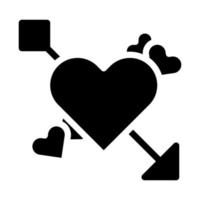 hjärta ikon fast stil valentine illustration vektor element och symbol perfekt.
