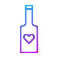 Wein Symbol Gradient lila Stil Valentinstag Illustration Vektor Element und Symbol perfekt.
