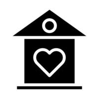 Haus Symbol solide Stil Valentinstag Illustration Vektor Element und Symbol perfekt.