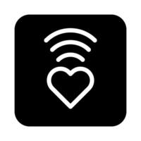 signal ikon fast stil valentine illustration vektor element och symbol perfekt.