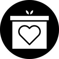 Geschenk Symbol solide Weiß Stil Valentinstag Illustration Vektor Element und Symbol perfekt.