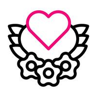 hjärta ikon duofärg rosa stil valentine illustration vektor element och symbol perfekt.