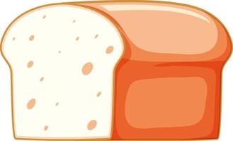 isoliertes einfaches Brot auf weißem Hintergrund vektor