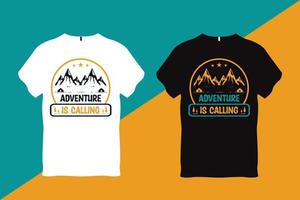 Abenteuer ist Berufung Camping t Hemd Design vektor