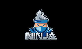 E-Sport Ninja Maskottchen Charakter Logo Vektor