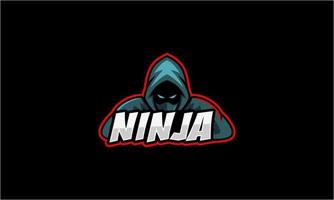 E-Sport Ninja Maskottchen Charakter Logo Vektor