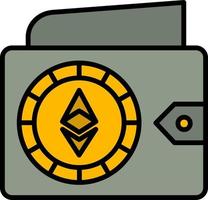 ethereum plånbok vektor ikon