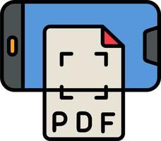 smartphone pdf vektor ikon