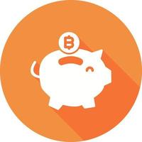 Bitcoin Schweinchen Bank Vektor Symbol